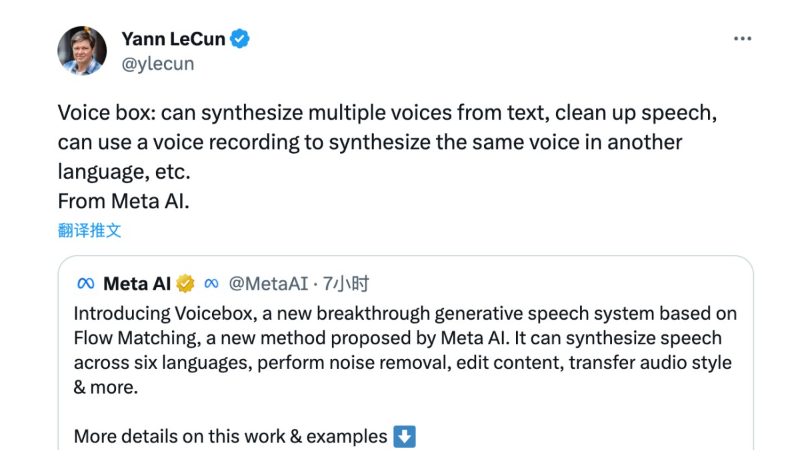 语音领域的GPT时刻：Meta 发布「突破性」生成式语音系统